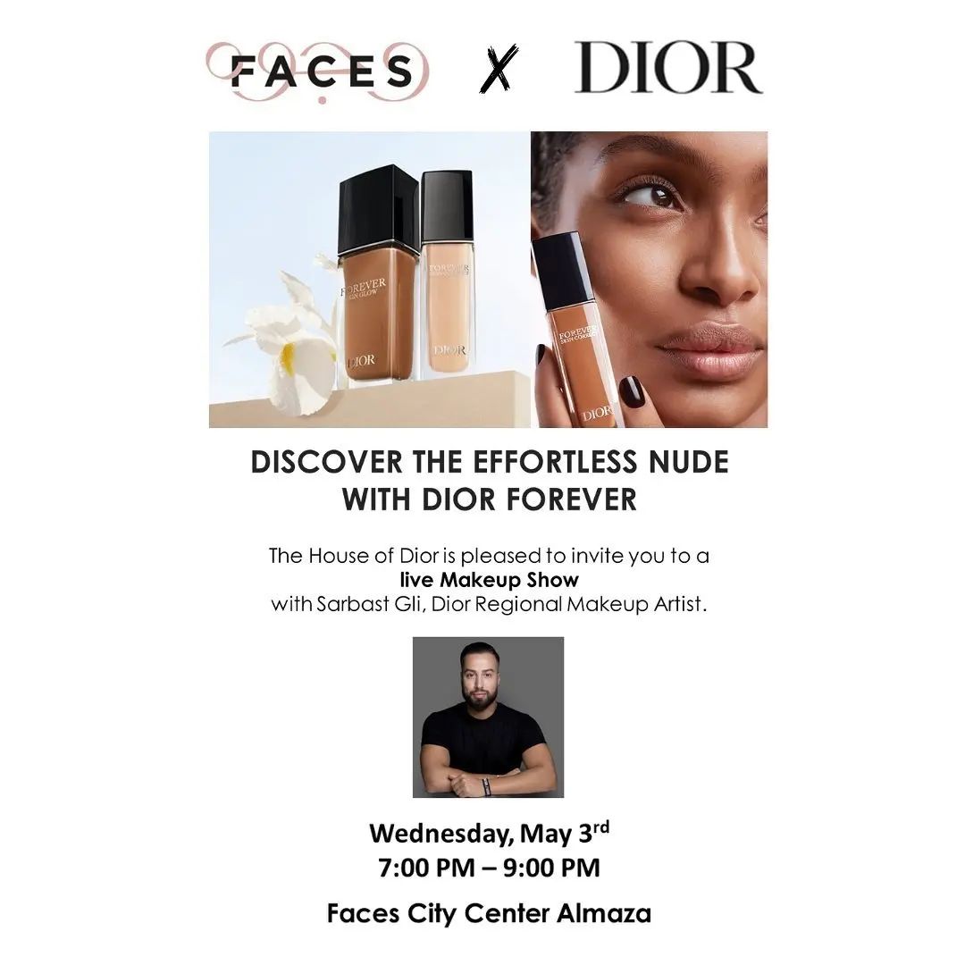 Looking forward for tomorrow’s Live Make Up Show in @citycenteralmaza with Dior beauty @diorbeauty and @itsserby 