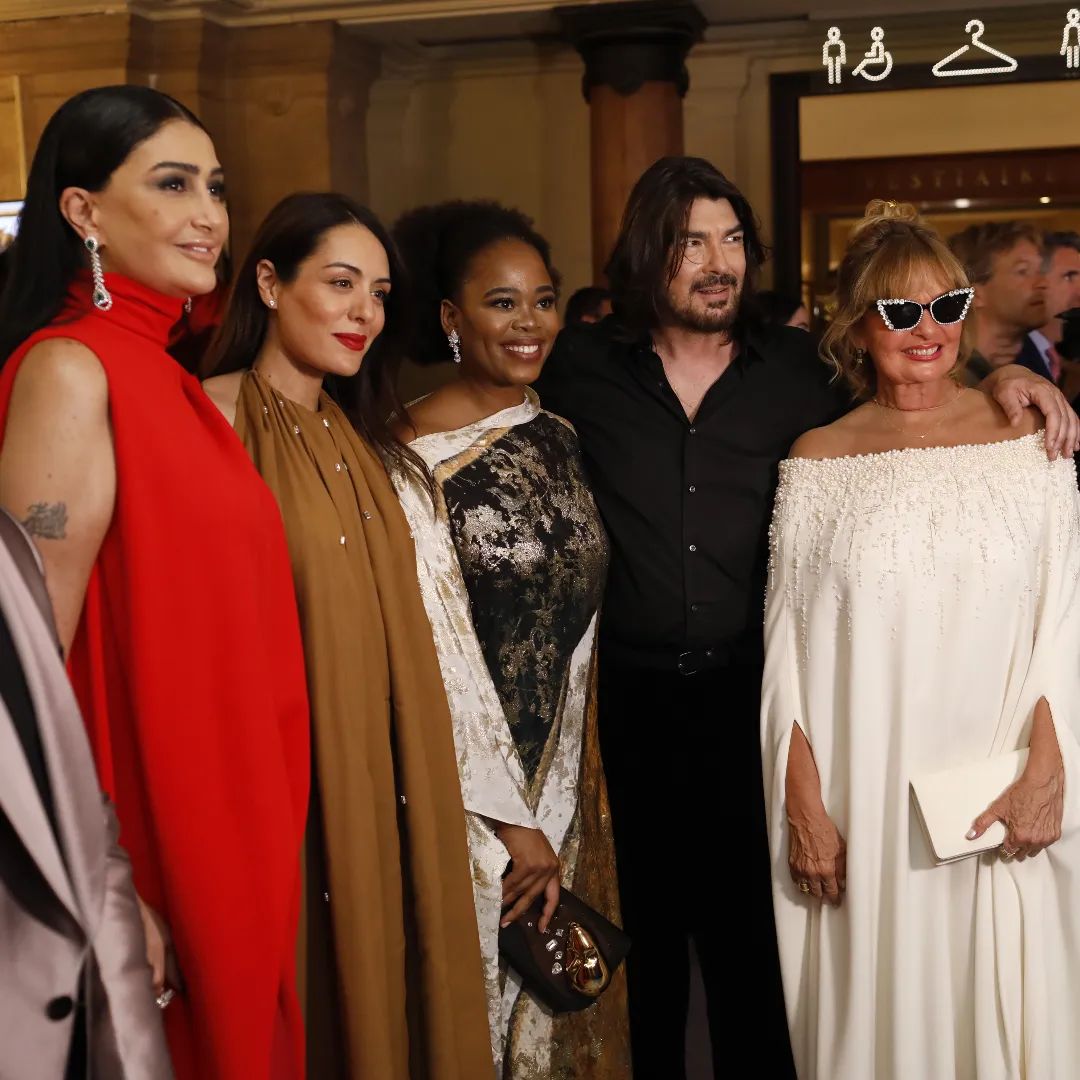friendsofthebrand Egyptian Stars @youssra and @ghadaabdelrazek with @stephanerolland_paris who attended his Couture Collection yesterday in Paris.