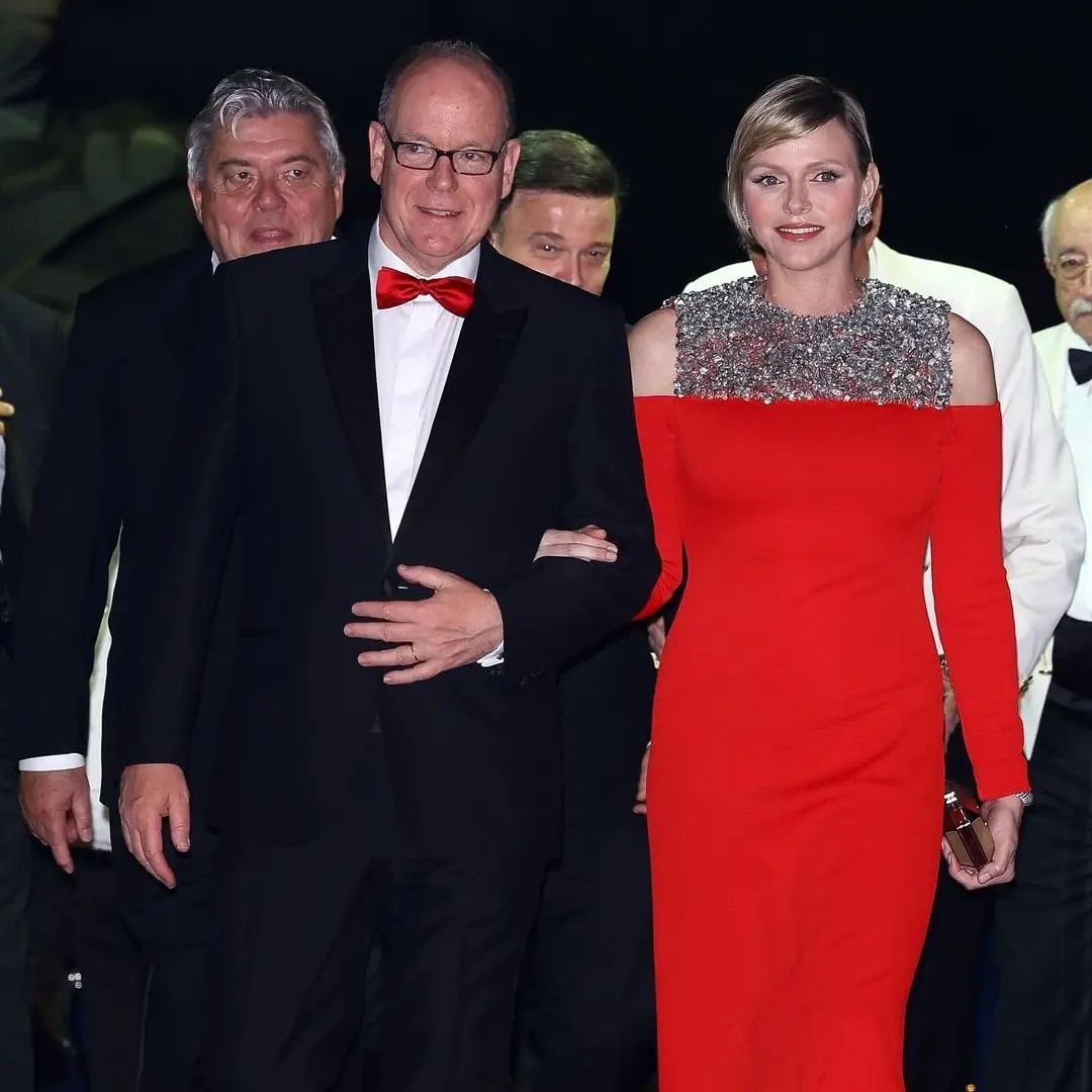 Step into the regal world of HSH Princess Charlene of Monaco as she graces the Gala Dinner
