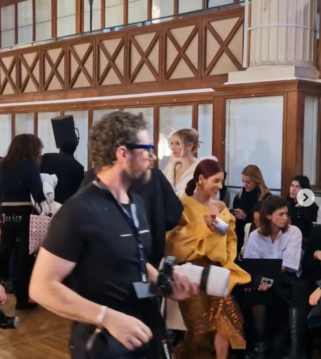 Stars gathering at #georgeshobeika show in Paris.