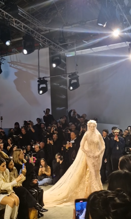 The final bridal look from Elie Saab’s Haute Couture SS25 collection is a vision of ethereal elegance.