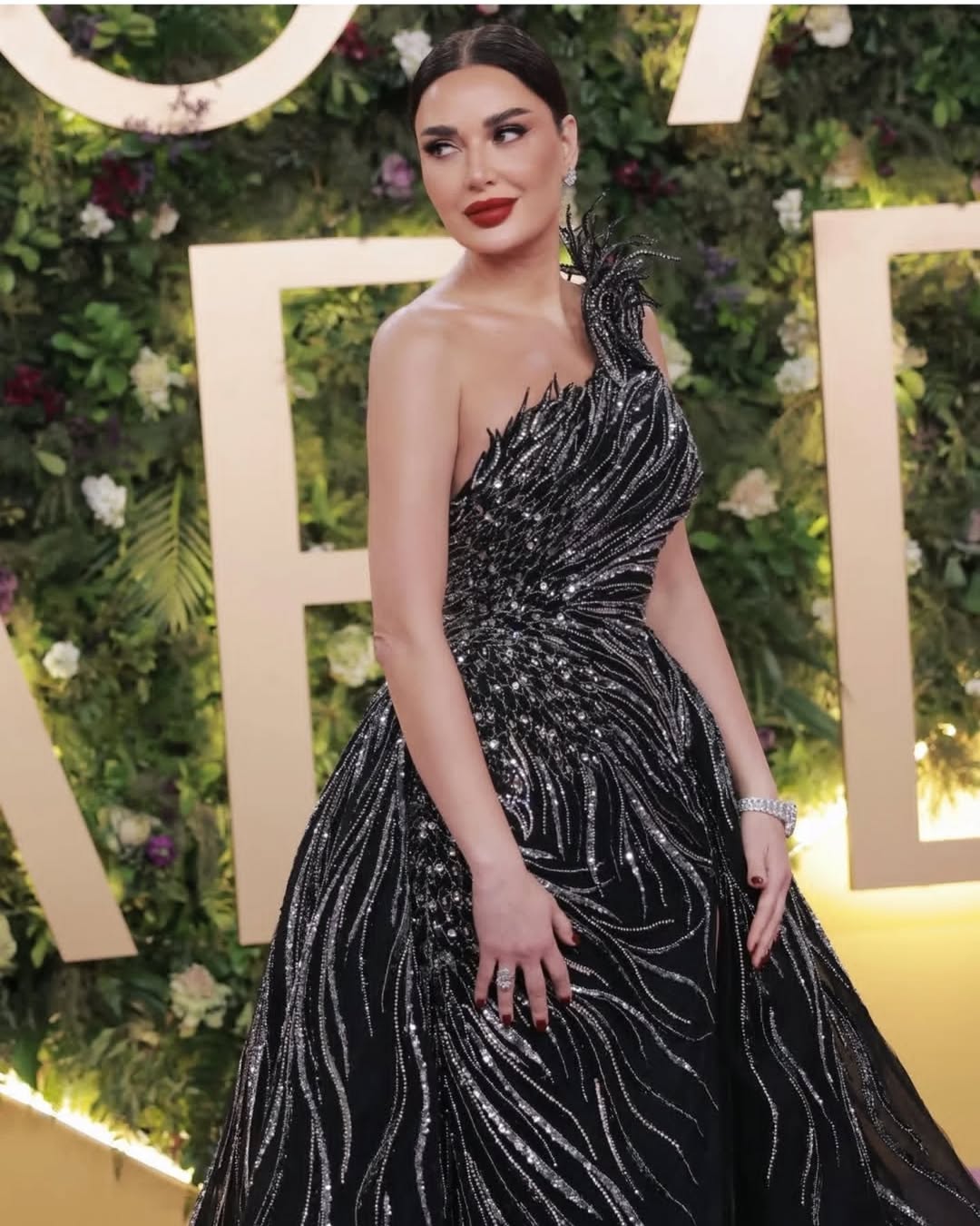 All eyes on the dazzling Cyrine Abdelnour as she graces tonight’s.