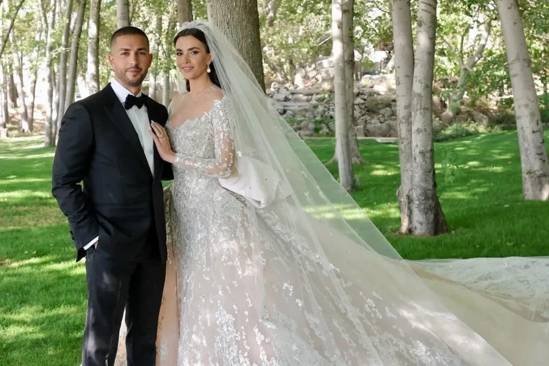 Draped in Elie Saab magic.