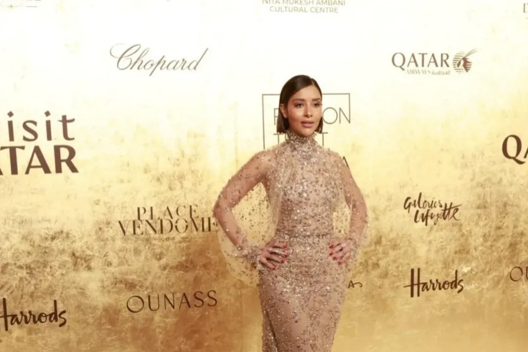 Balqees Fathi stealing the spotlight at Fashion Trust Arabia in a stunning Zuhair Murad creation, paired with exquisite Messika jewellery for the ultimate statement of luxury.