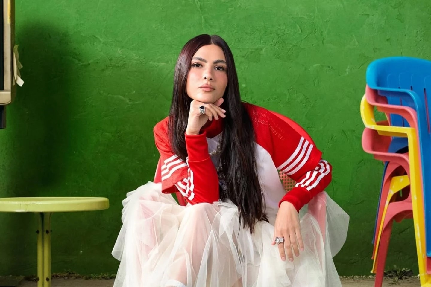 The energy, the confidence, the adidas fit… Huda El Mufti really understood the assignment! We love this latest collab.